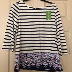 NWT Lilly Pulitzer Waverly top.  Bright Navy